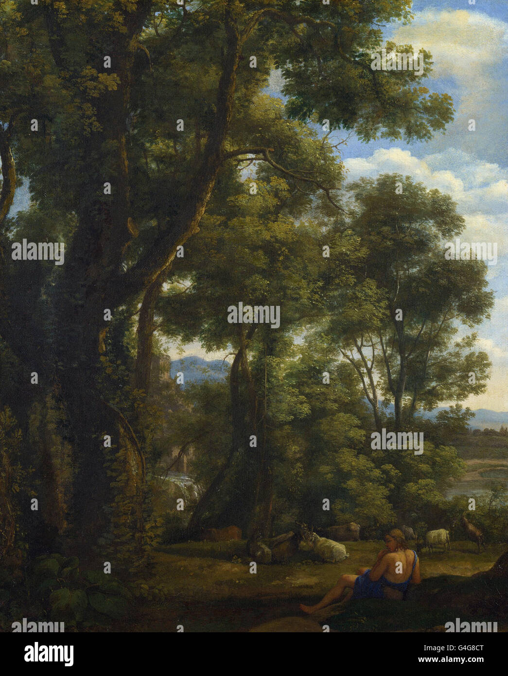 Claude - Landschaft mit einem Ziegenhirten und Ziegen Stockfoto