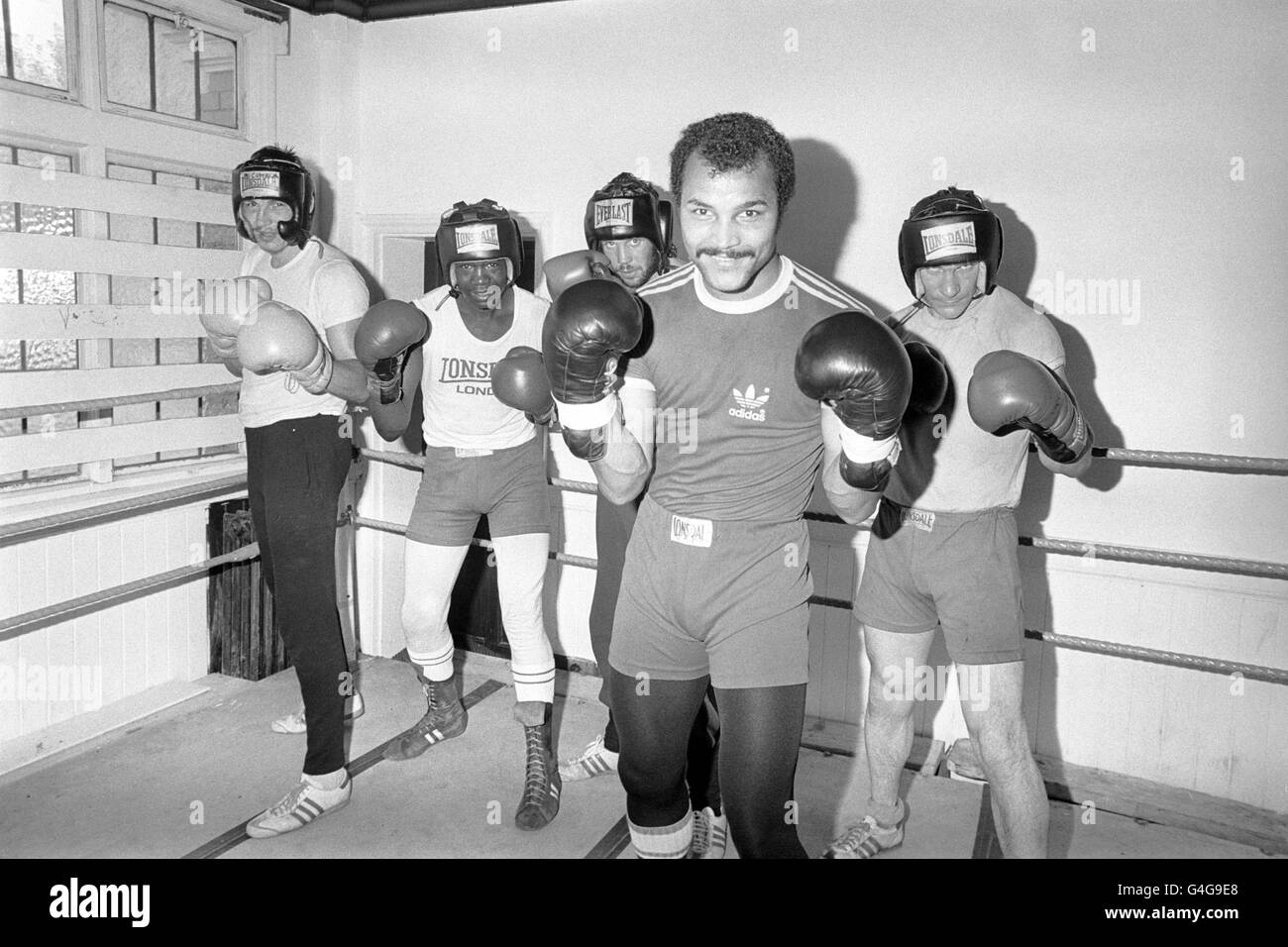 Boxen - John Conteh Trainingseinheit - London Stockfoto