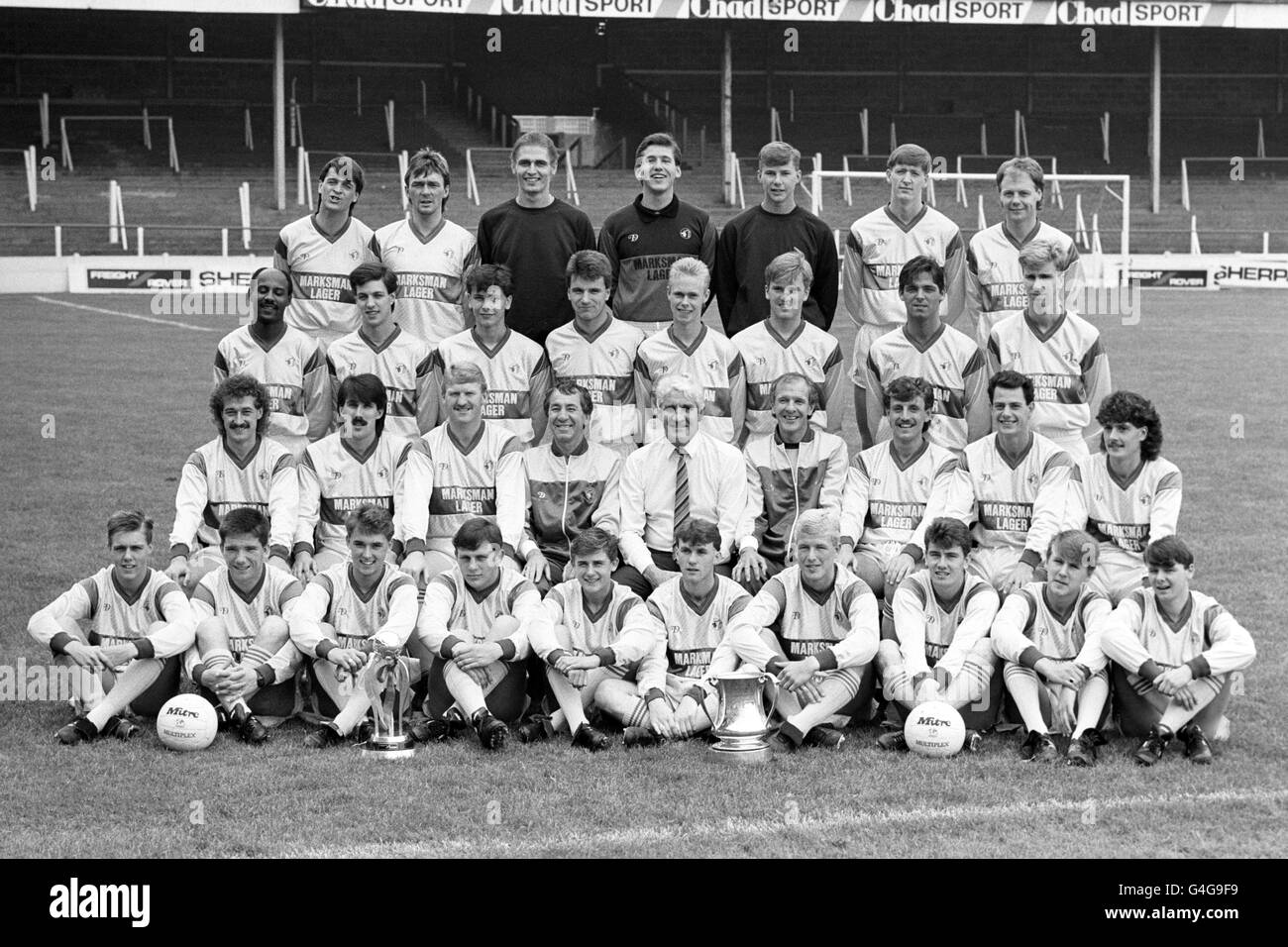 Fußball - Liga von Barclay Division drei - Mansfield Town Photocall Stockfoto