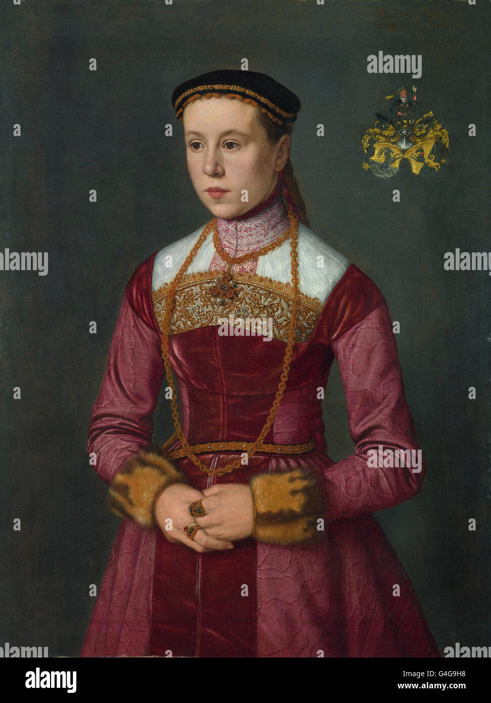 Nicolas de Neufchâtel - Portrait einer jungen Dame Stockfoto