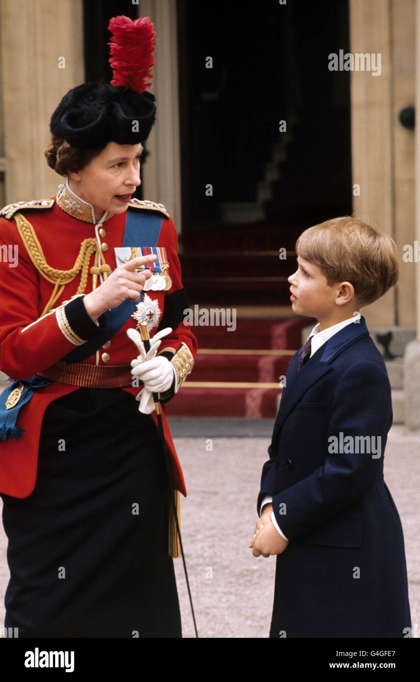 Royalty - Trooping die Farbe - Buckingham Palace, London Stockfoto