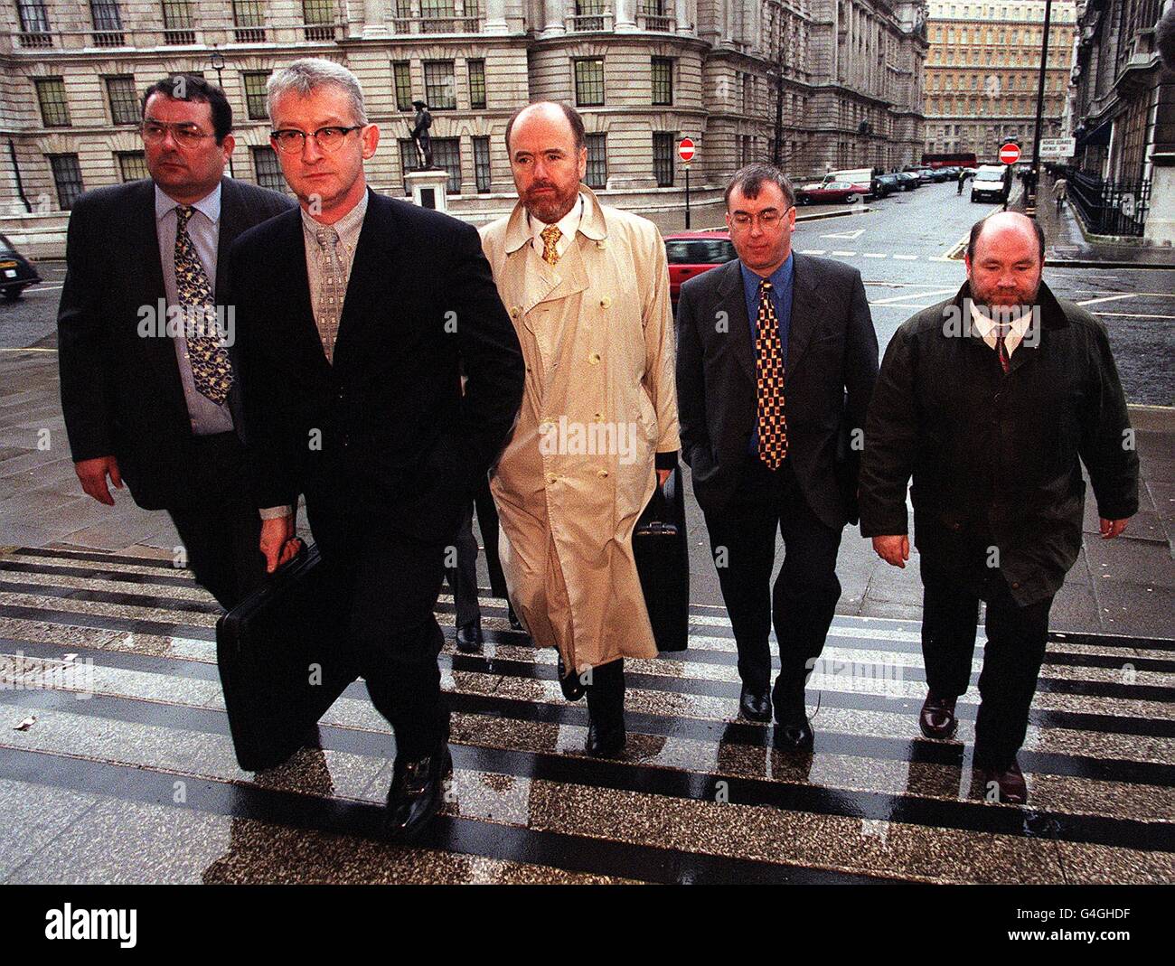 Gewerkschaftsfunktionäre Verteidigung - Gespräche Stockfoto