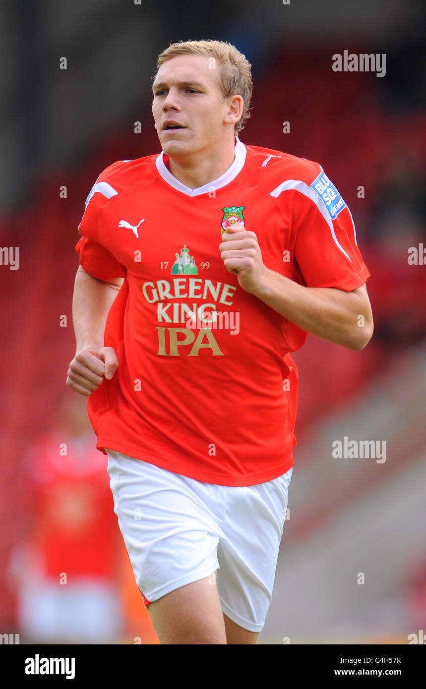 Fußball - Blue Square Premier League - Wrexham / Fleetwood Town - Rennbahn. Danny Wright, Wrexham Stockfoto