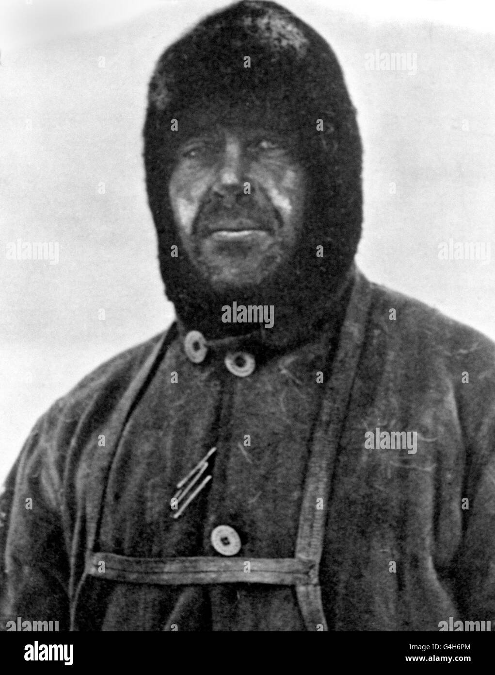 Kapitän Robert Falcon Scott, Leiter der unglücklichen Terra Nova Expedition zum Südpol. Scott führte eine Gruppe von fünf, die am 17. Januar 1912 den Südpol erreichte, nur um festzustellen, dass ihnen Roald Amundsens norwegische Expedition vorausgegangen war. Auf ihrer Rückreise kamen Scott und seine vier Kameraden ums Leben. Stockfoto