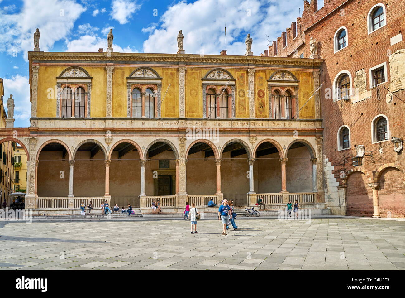 Piazza dei Signori, Altstadt von Verona, Venetien, Italien Stockfoto