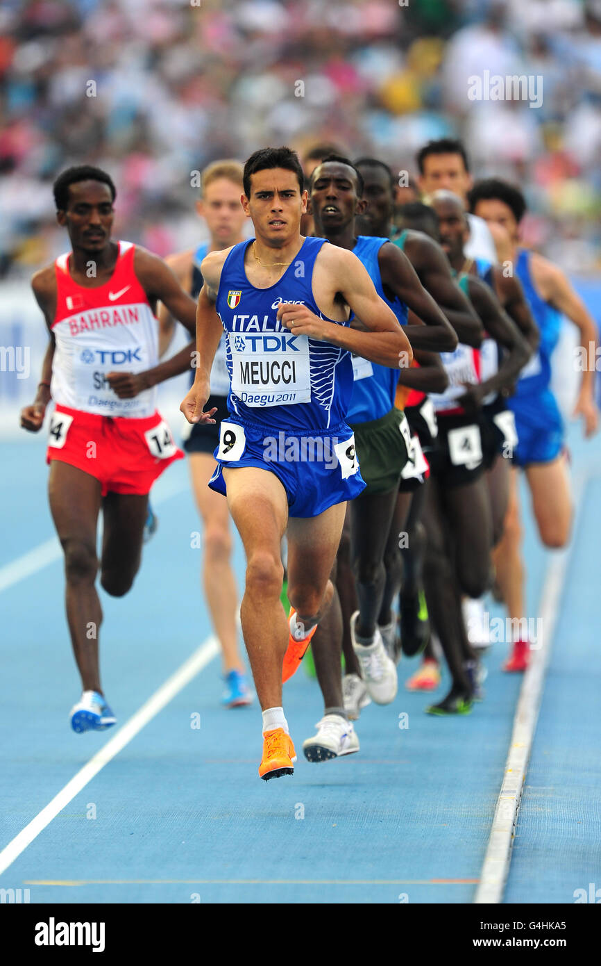 Leichtathletik - IAAF Weltmeisterschaften 2011 - Tag sechs - Daegu. Der Italiener Daniele Meucci bei den 5000-m-Vorläufen der Männer Stockfoto