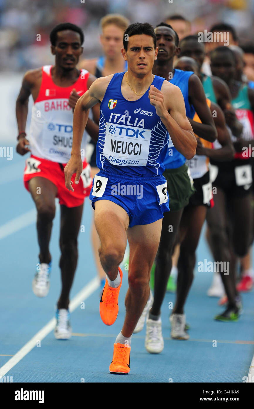 Leichtathletik - IAAF Weltmeisterschaften 2011 - Tag sechs - Daegu. Der Italiener Daniele Meucci bei den 5000-m-Vorläufen der Männer Stockfoto