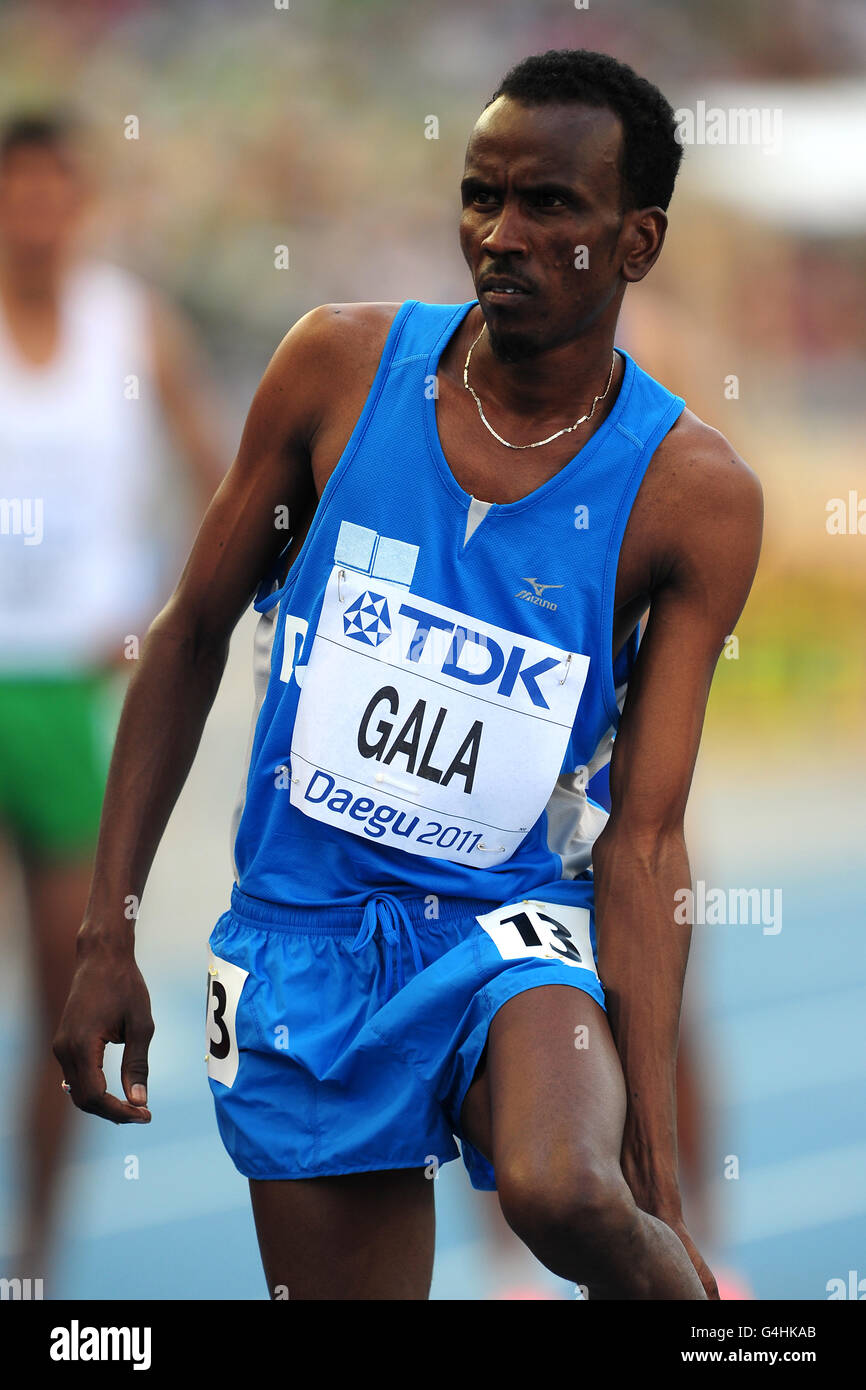 Leichtathletik - IAAF Weltmeisterschaften 2011 - Tag sechs - Daegu. Dschibutis Mumin Gala vor den 5000-m-Läufen der Männer Stockfoto
