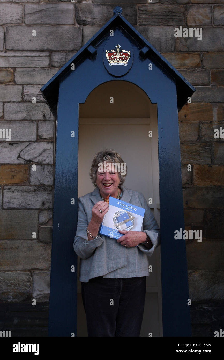 Herausgeberin Christina Murray veröffentlicht ein neues königliches Kochbuch namens A Taste of Mey im Palace of Holyrood House Edinburgh. Stockfoto
