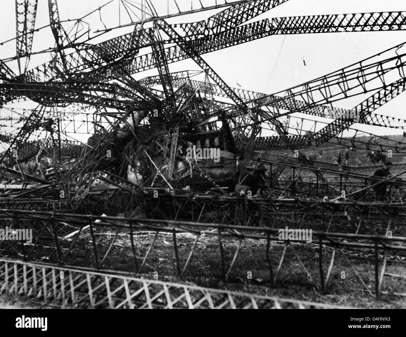 Unfälle und Katastrophen - R101 Luftschiff Crash - Beauvais Stockfoto
