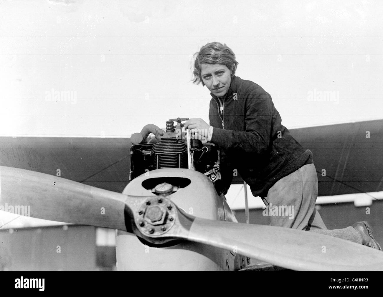 Pioniere der Luftfahrt - Amy Johnson - London - 1930 Stockfoto
