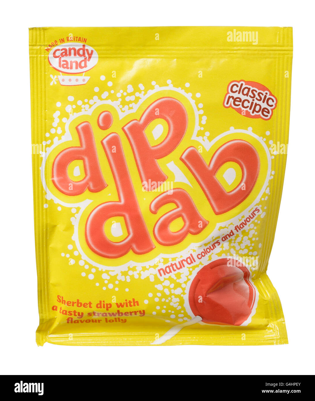 Ein Sorbet Dab Dip süß-Paket Stockfoto