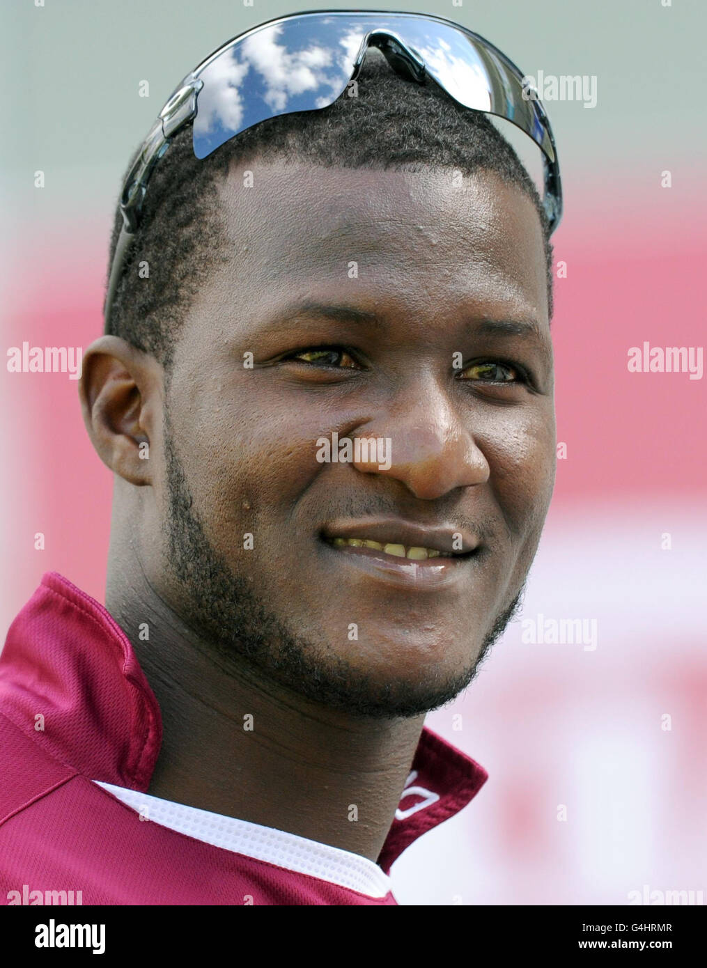 Cricket - NatWest International Twenty20 - England / West Indies - West Indies Netze - The Kia Oval. Darren Sammy, Kapitän von West Indies, während einer Nets-Sitzung im Kia Oval, London. Stockfoto