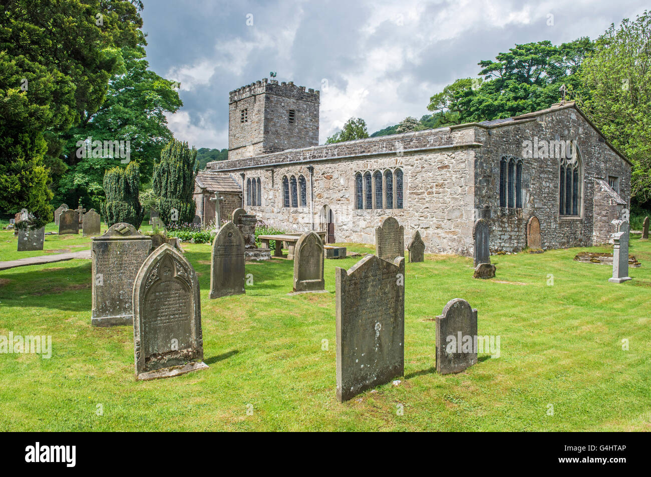 Pfarrkirche am Hubberholme im oberen Wharfedale in den Yorkshire Dales National Park Stockfoto