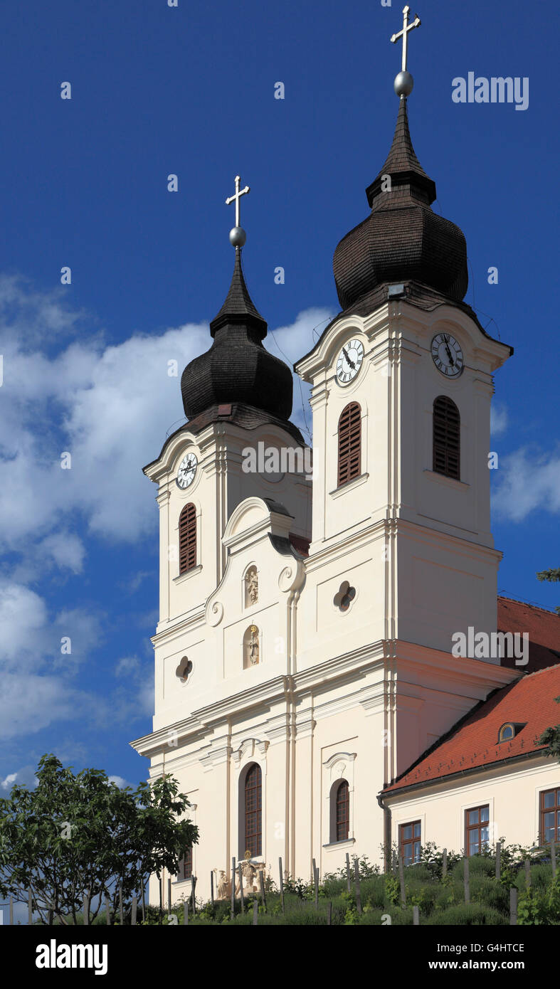 Ungarn, Tihany, Abteikirche Stockfoto