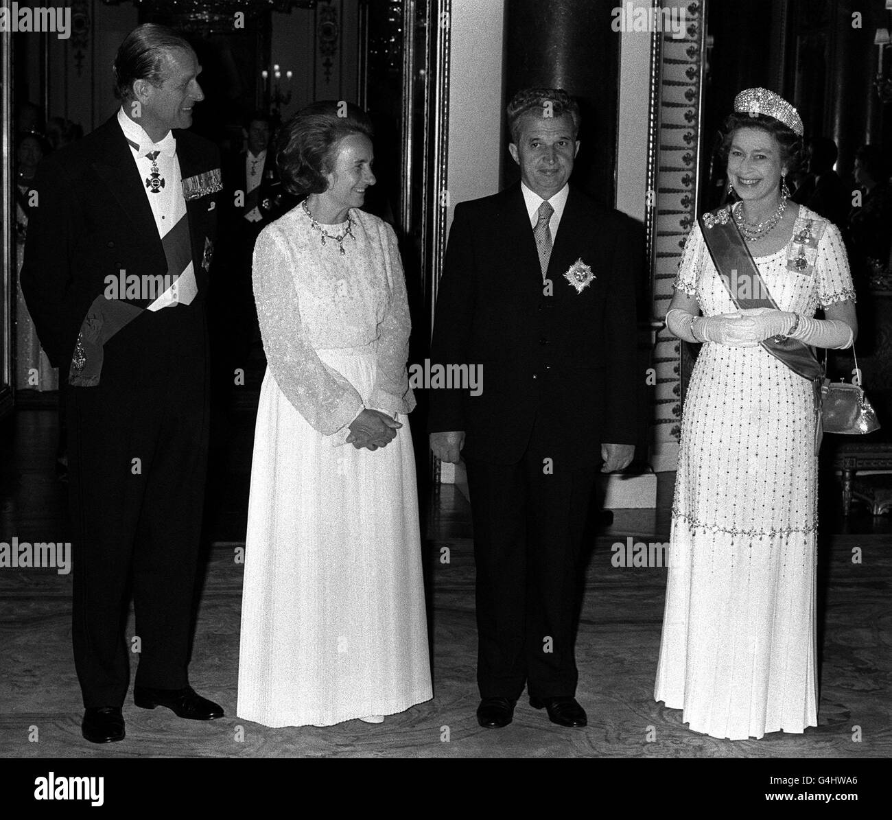 Politik - Staat Besuch von Präsident Ceaucescu von Rumänien - Buckingham Palace, London Stockfoto