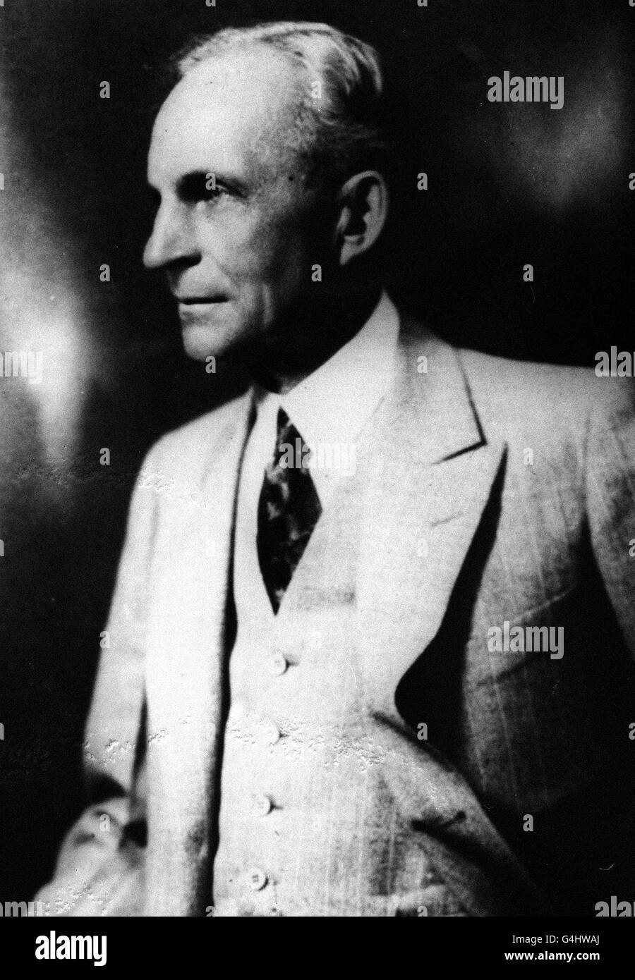 Henry Ford (1863-1947) - US-amerikanischer Automobilhersteller, der Pionierarbeit in der Massenproduktion geleistet hat. Stockfoto