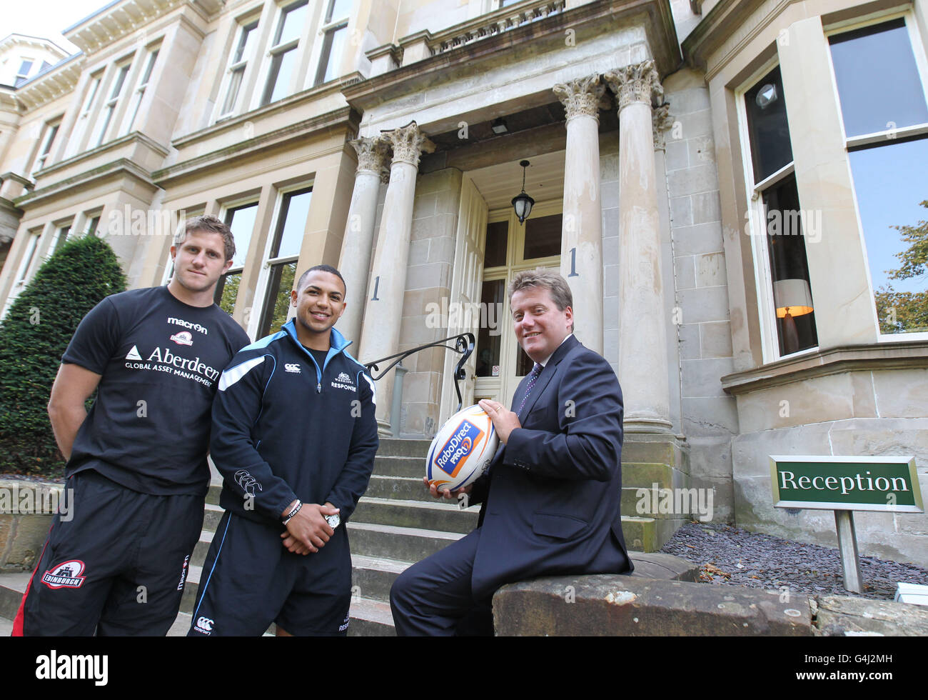 Rugby-Union - Krieger von Glasgow und Edinburgh Rugby Sponsoring Ankündigung - Hotel Du Vin Stockfoto