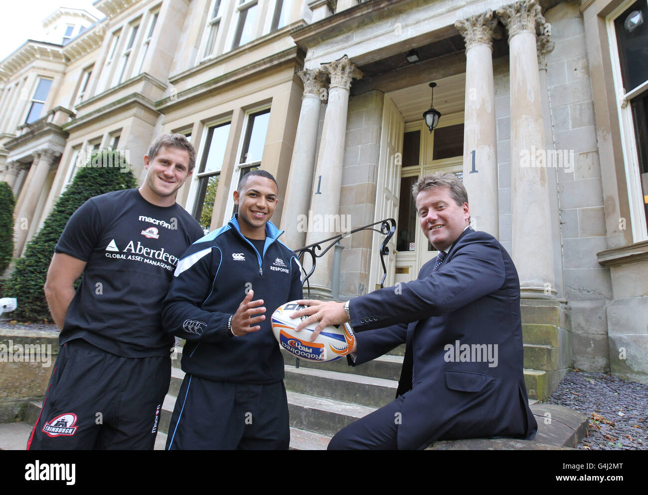 Rugby-Union - Krieger von Glasgow und Edinburgh Rugby Sponsoring Ankündigung - Hotel Du Vin Stockfoto