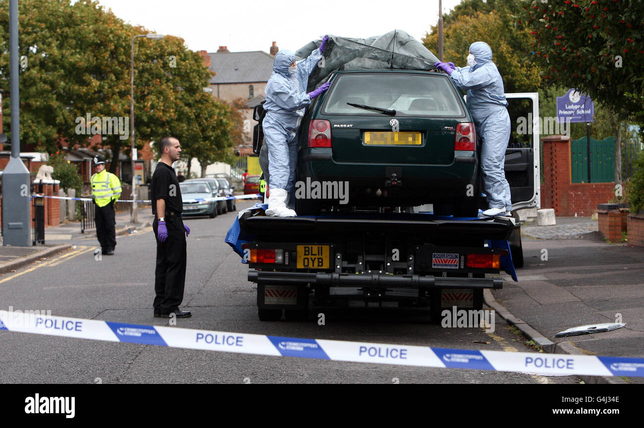 Terror-Festnahme in Birmingham Stockfoto