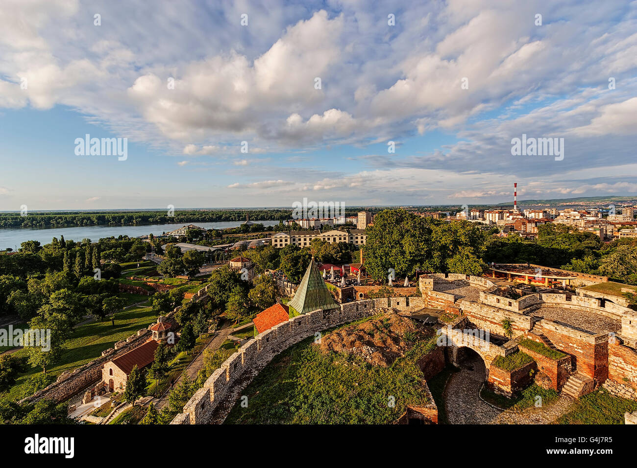 Festung und Panorama Blick Belgrad, Serbien Stockfoto