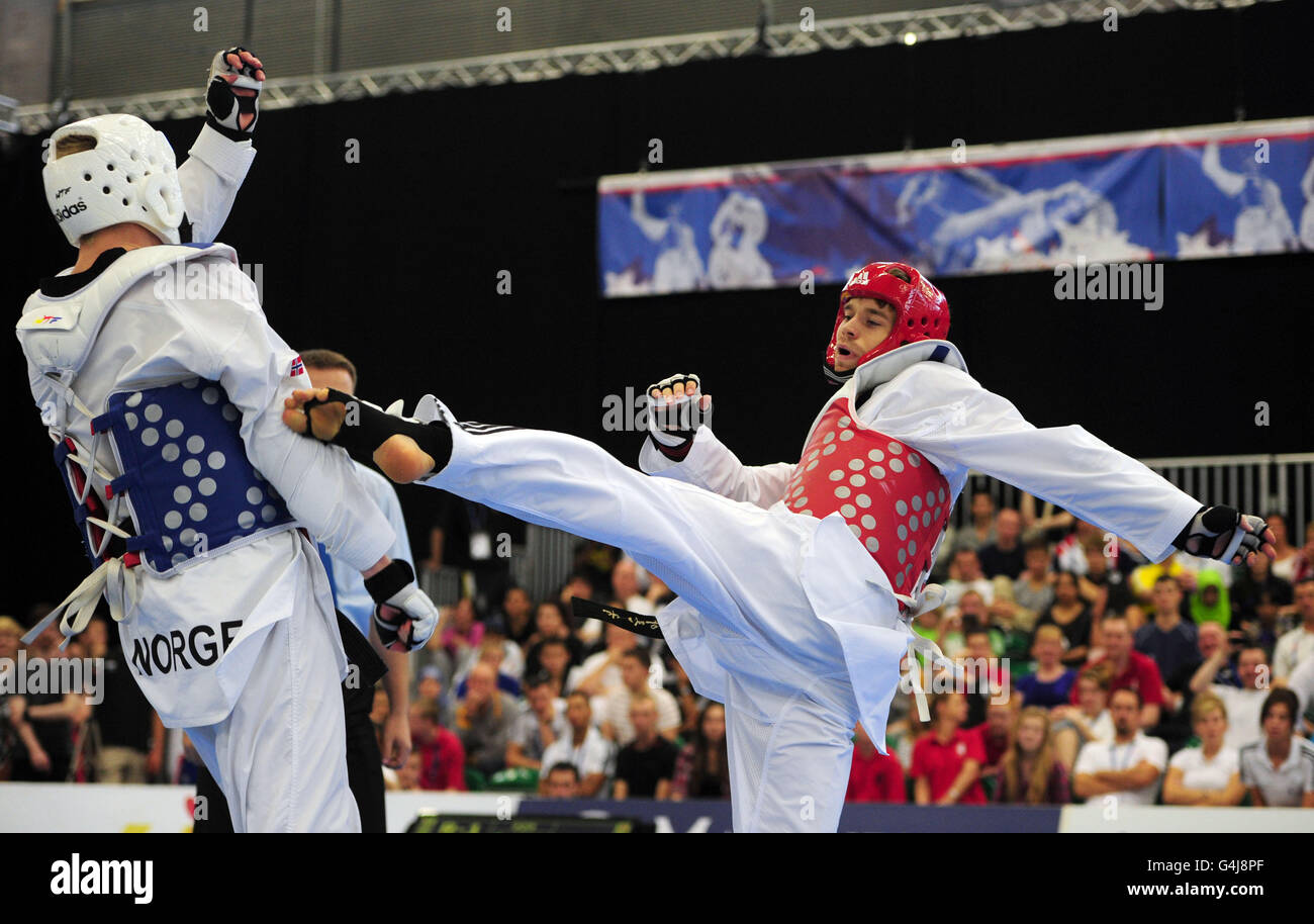 Taekwondo - 2011 internationale Taekwondo Open Championship - Tag zwei - Sportcity Stockfoto