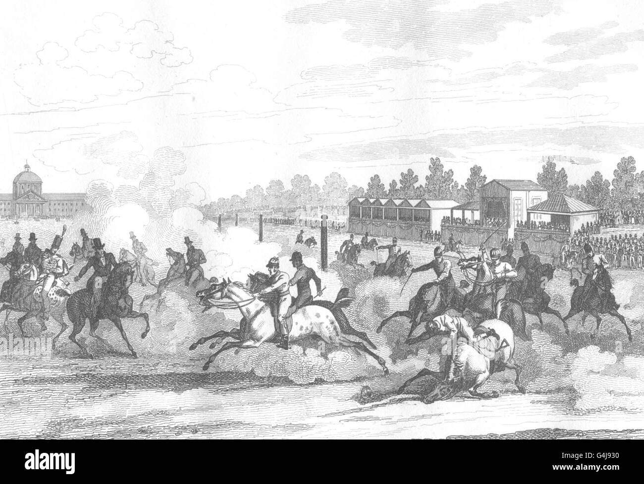 Frankreich: La Course, antique print 1835 Stockfoto