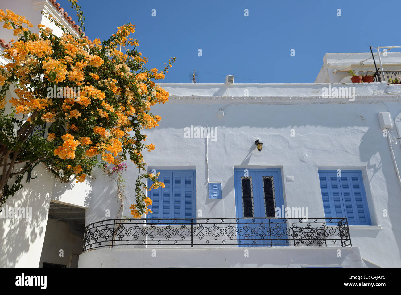 Traditionelle Architektur Haus in Tinos Stadt, Insel Tinos, Griechenland Stockfoto