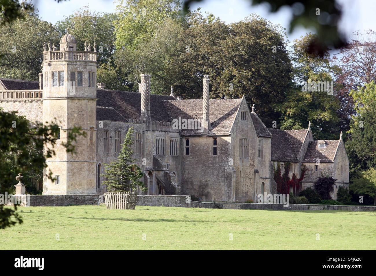 Ländliches England. Lacock Abbey in Wiltshire. Stockfoto