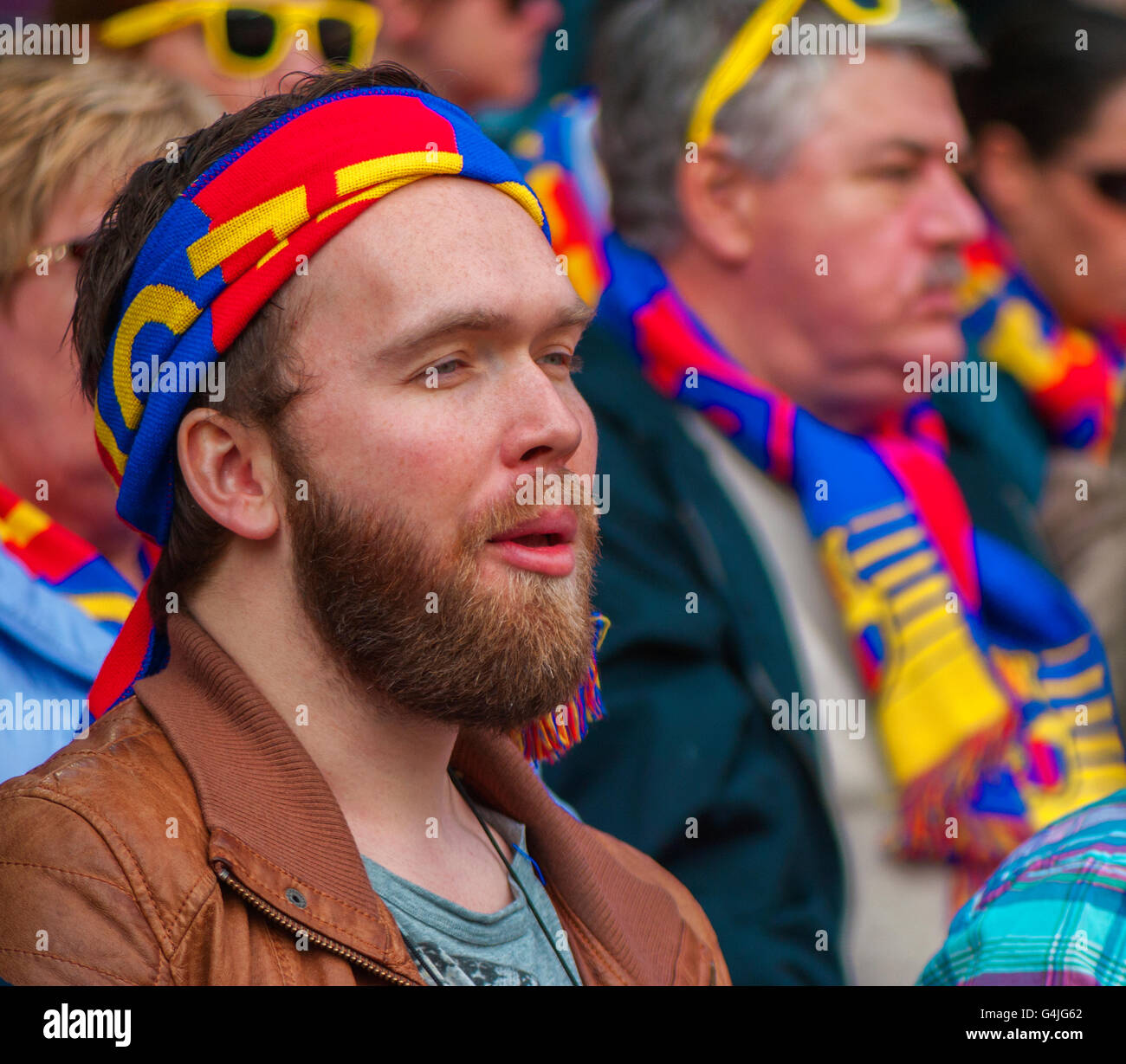 Barcelona-Fußball-fans Stockfoto