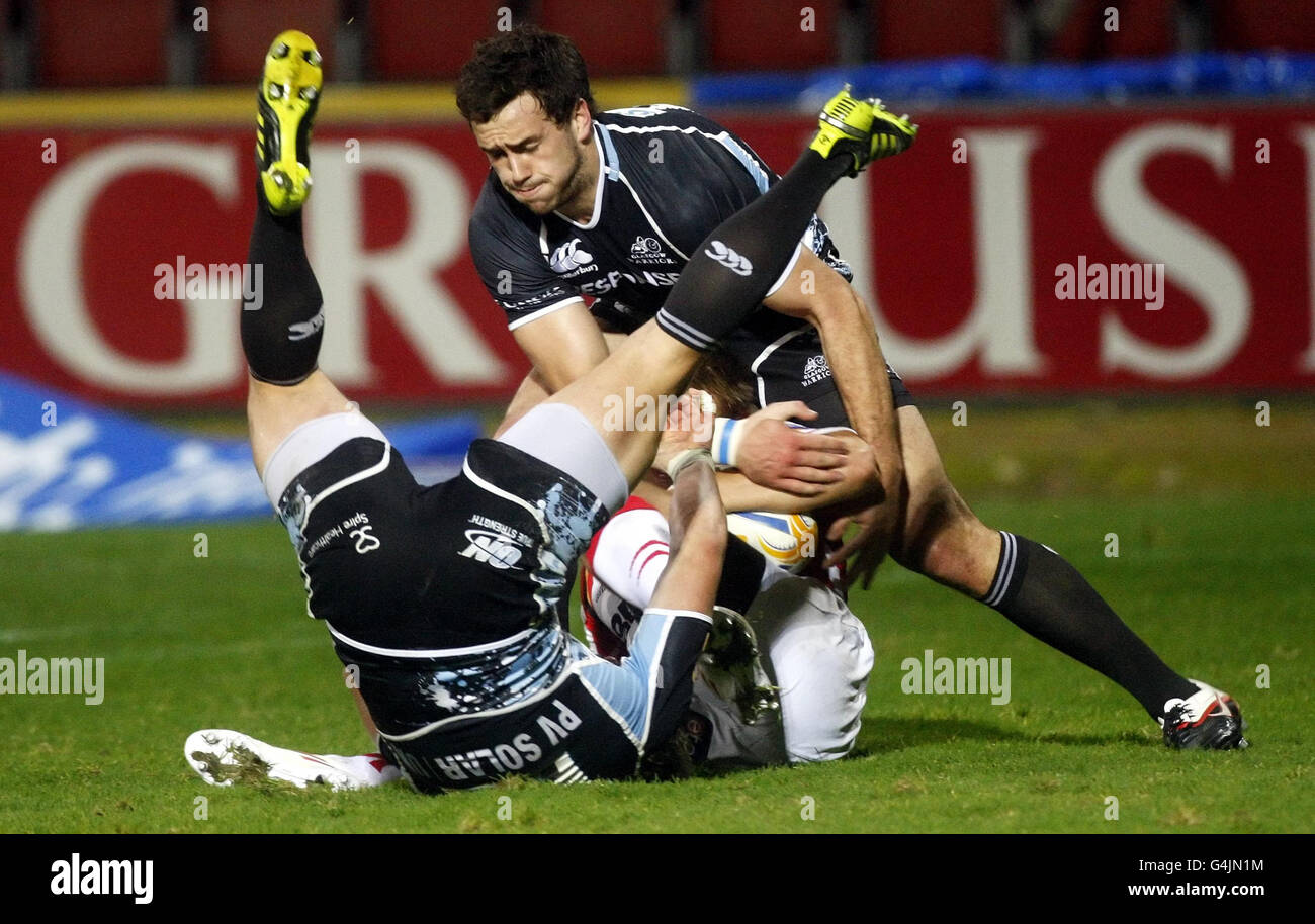 Rugby-Union - RaboDirect PRO12 - Glasgow Warriors V Newport Gwent Dragons - Firhill Stockfoto