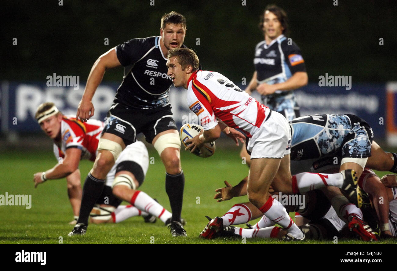 Rugby-Union - RaboDirect PRO12 - Glasgow Warriors V Newport Gwent Dragons - Firhill Stockfoto