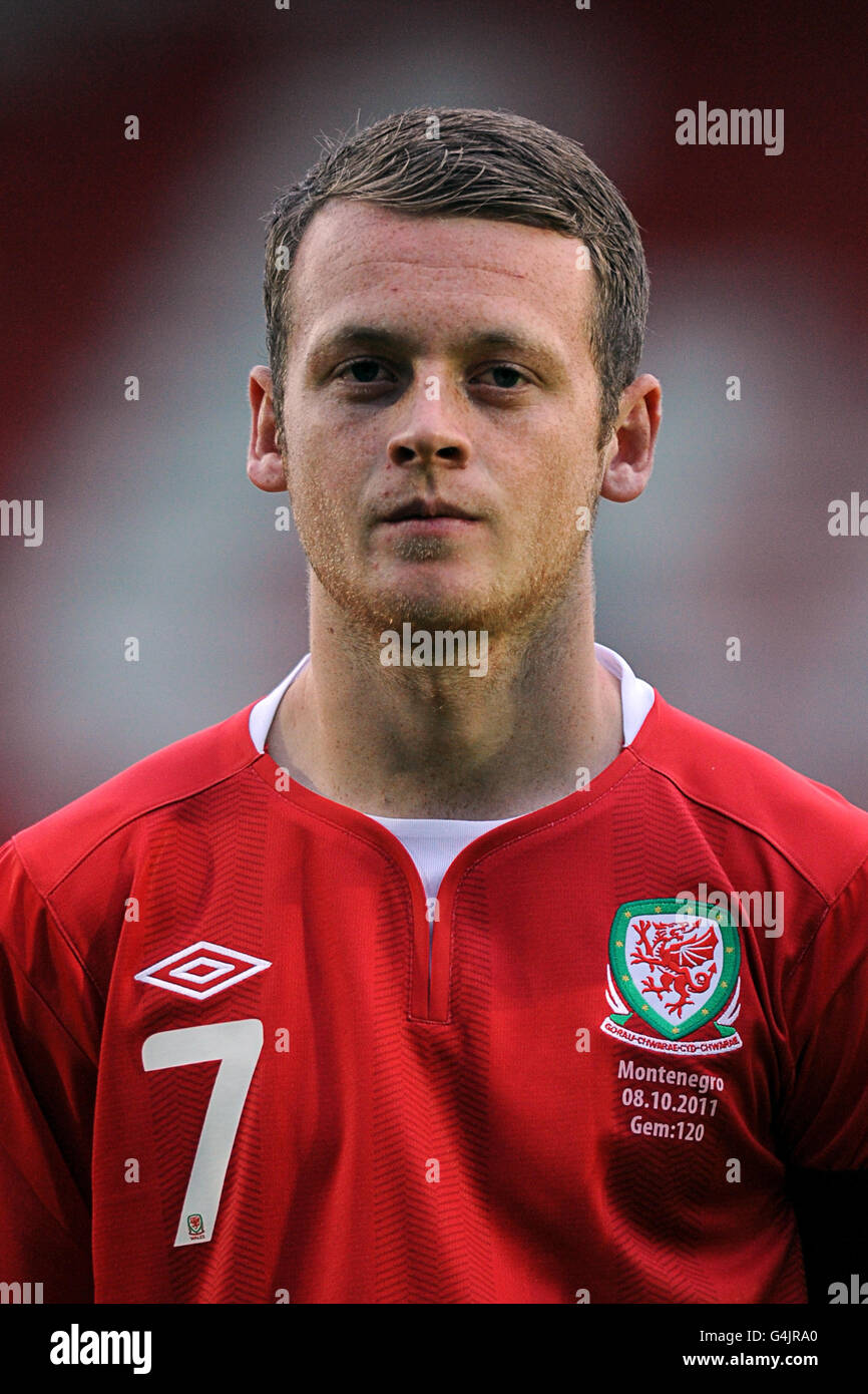 Fußball - UEFA unter 21 EURO 2013 - Wales gegen Montenegro - die Pferderennbahn. Jake Taylor, Wales Stockfoto