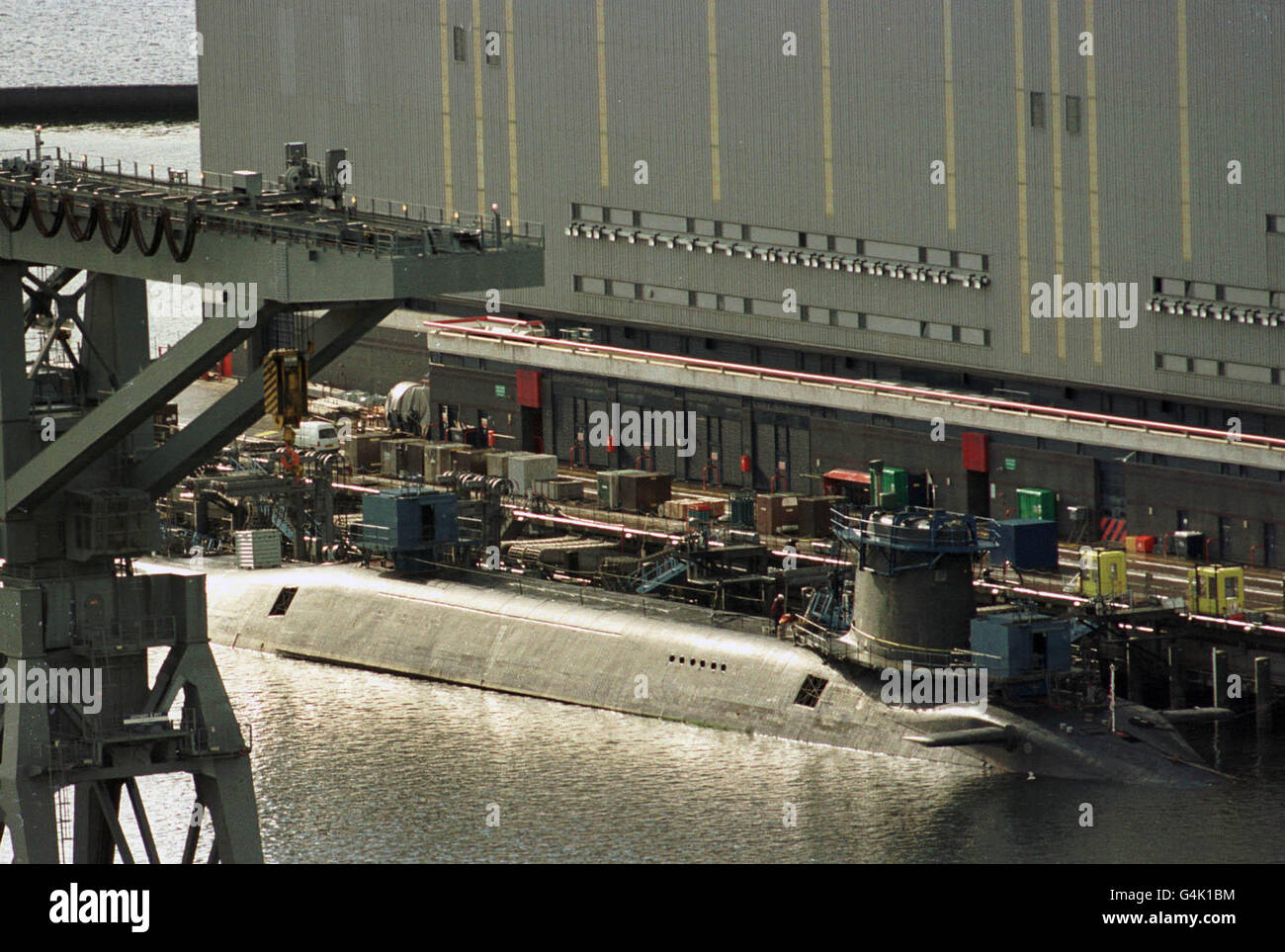 U-Boot in Faslane Naval Base Stockfoto