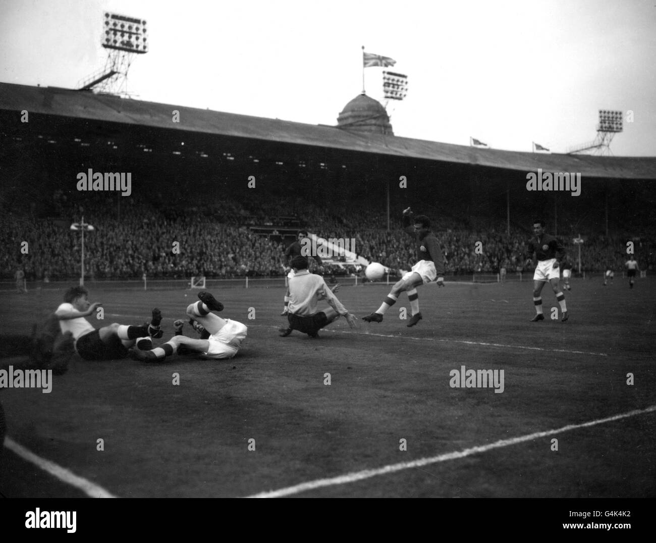 Fußball - Melbourne Olympischen Spiele 1956 - Qualifikationsrunde - Rückspiel - Großbritannien und Nordirland / Bulgarien - Wembley Stockfoto