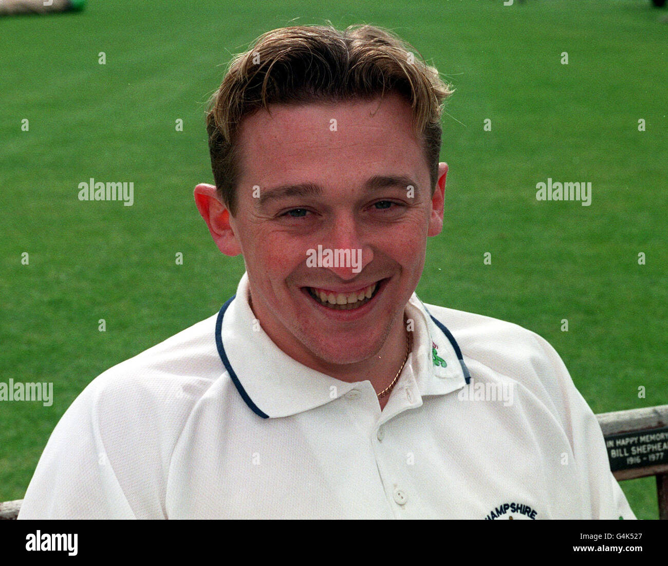 Kenway/Hampshire. Derick Kenway, ein Mitglied des Hampshire County Cricket Teams. Stockfoto