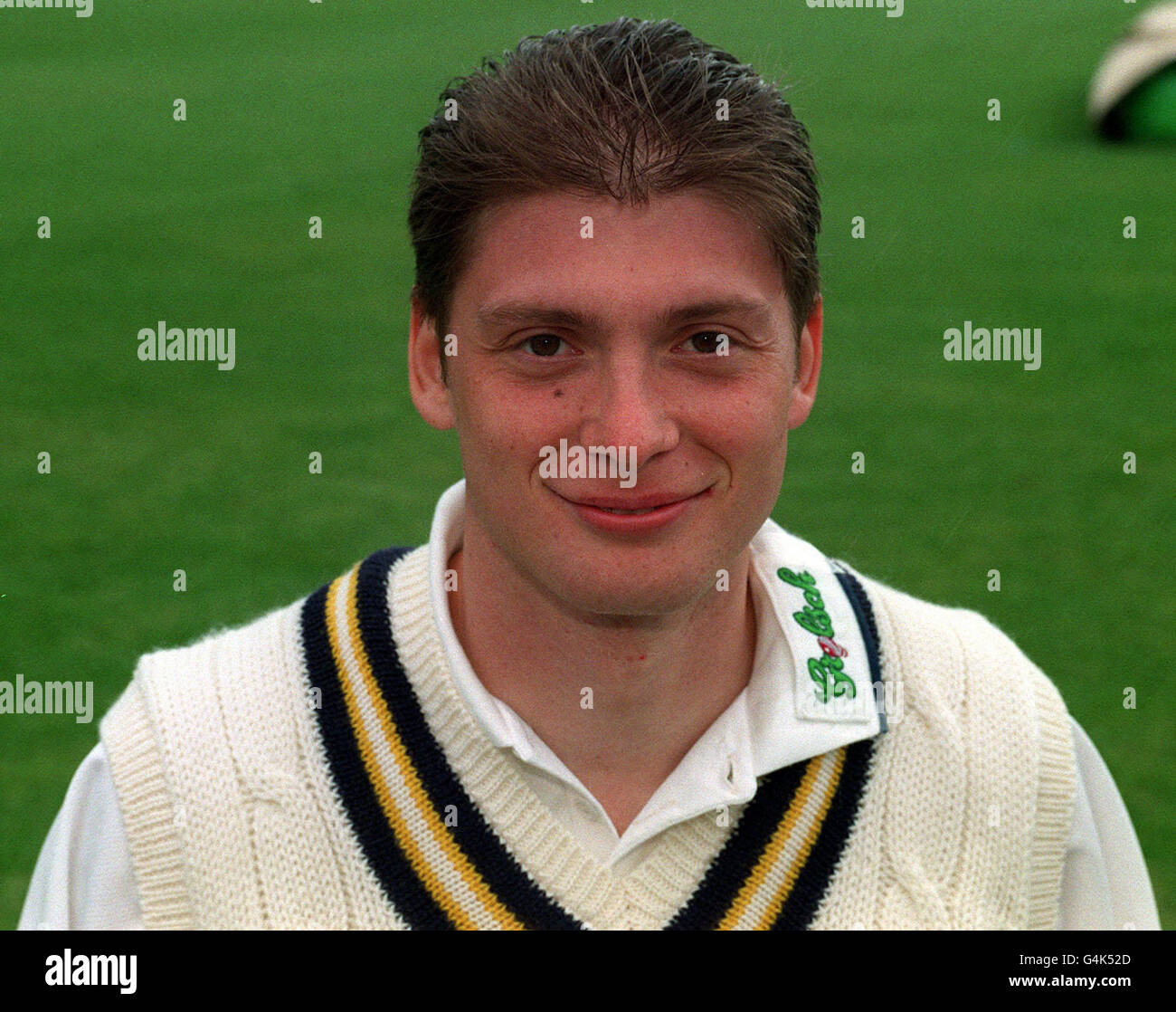 Renshaw/Hampshire. Simon Renshaw, ein Mitglied des Hampshire County Cricket Teams. Stockfoto