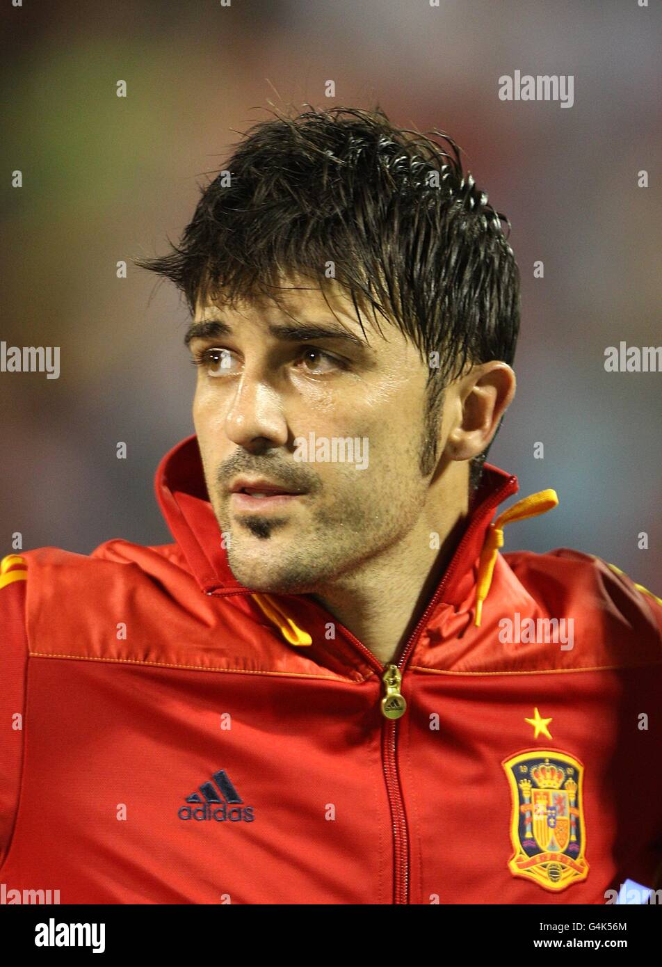 Fußball - UEFA Euro 2012 - Gruppe I - Spanien / Schottland - Estadio Jose Rico Perez. David Villa, Spanien Stockfoto