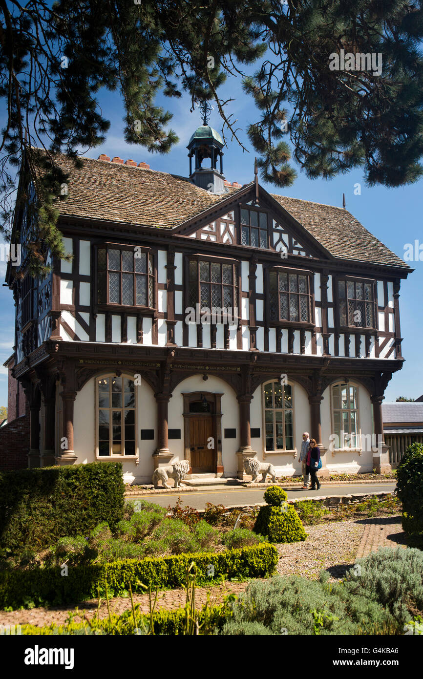 UK, Herefordshire, Leominster, The Grange, historische Gebäude aus Holz gerahmt, ehemalige Markthalle Stockfoto
