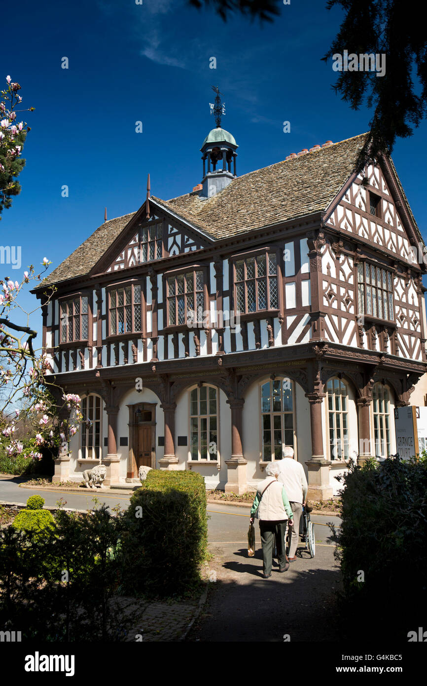 UK, Herefordshire, Leominster, The Grange, historische Gebäude aus Holz gerahmt, ehemalige Markthalle Stockfoto