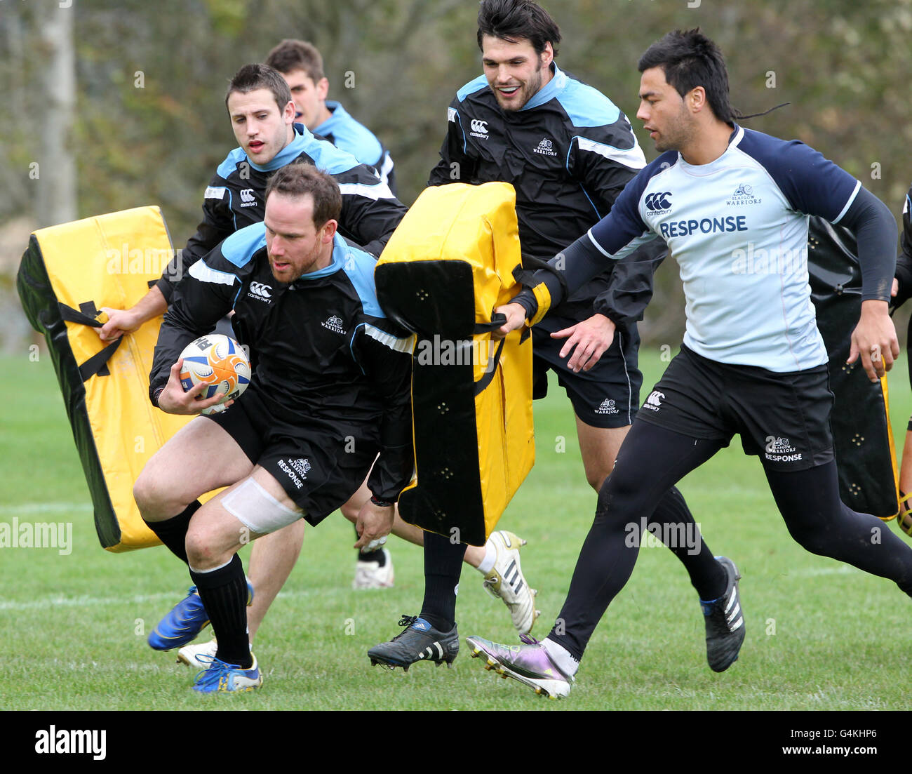 Rugby Union - Glasgow Warriors Training Session - Strathallan School. Graeme Morrison von Glasgow Warriors während einer Trainingseinheit an der Strathallan School, Perth, Schottland. Stockfoto