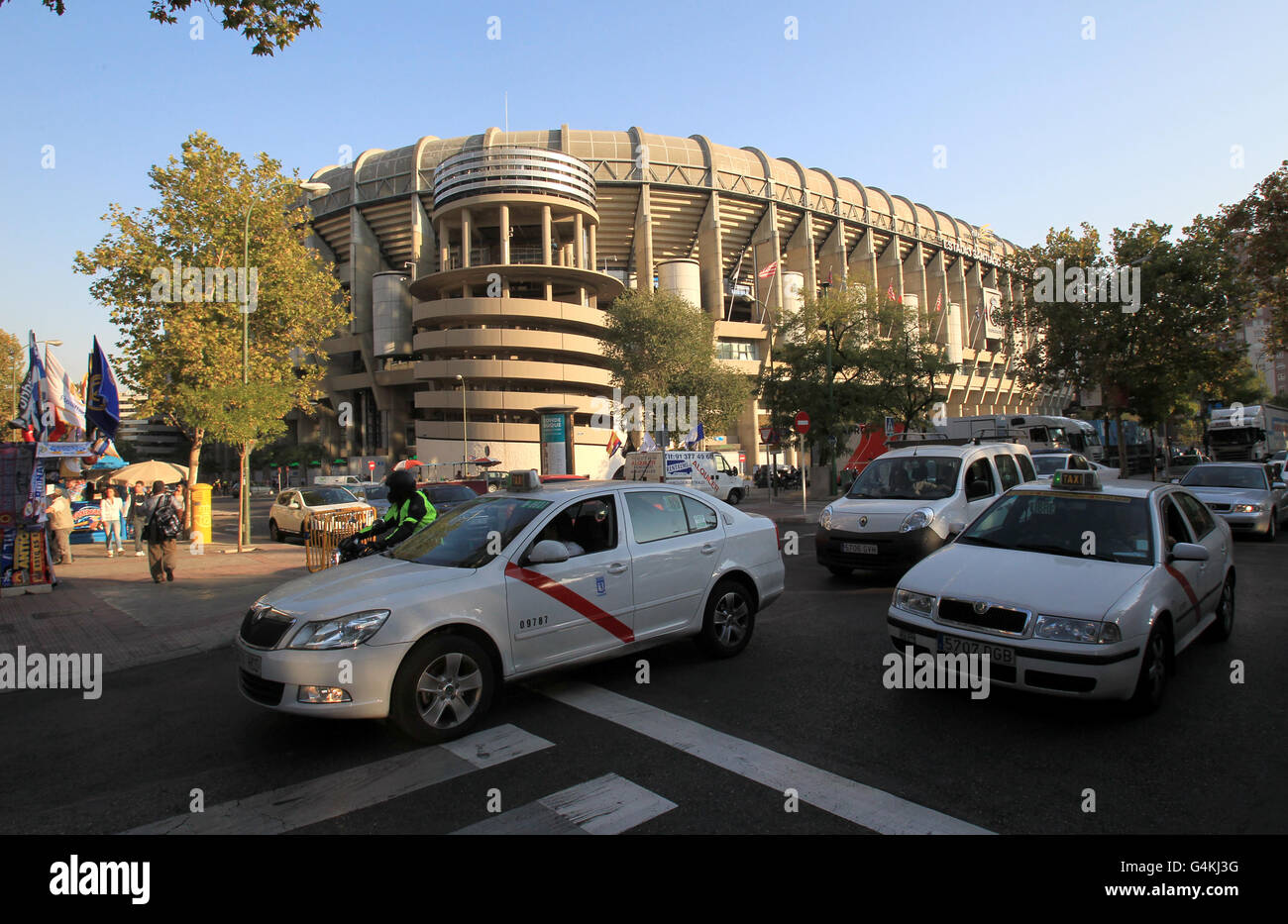 Fußball - UEFA Champions League - Gruppe D - Real Madrid / Olympique Lyonnais - Santiago Bernabeu. Gesamtansicht des Santiago Bernabeu Stockfoto