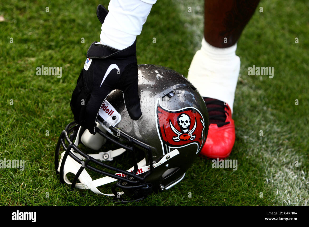 American Football - International Series - Tampa Bay Buccaneers V Chicago Bears - Tampa Bay Buccaneers Trainingseinheit - Stift... Stockfoto