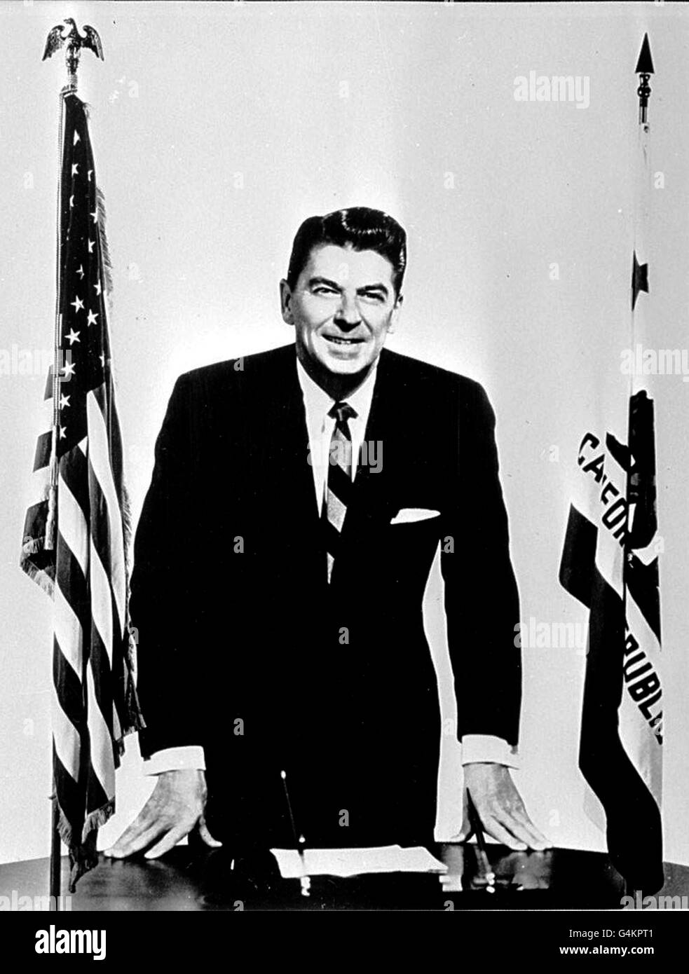 Ronald Reagan, Gouverneur von Kalifornien. *05/06/04: Der ehemalige US-Präsident Ronald Reagan ist gestorben, sagte ein Freund der Familie. Stockfoto