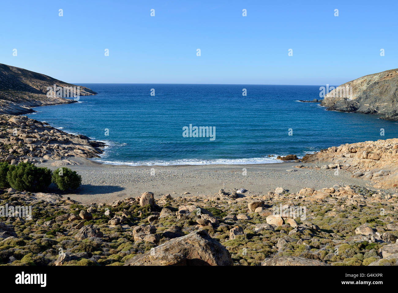 Livada Beach auf der Insel Tinos, Griechenland Stockfoto