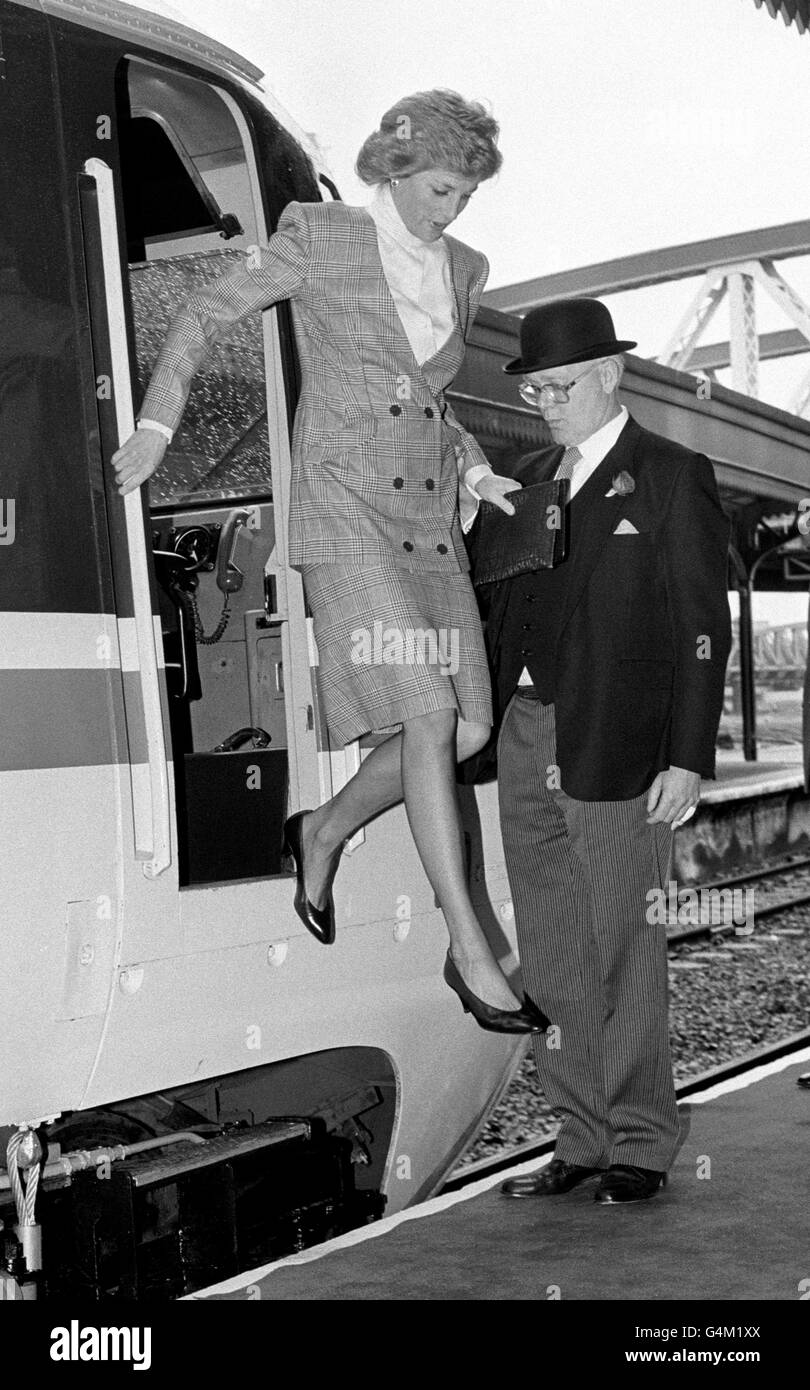 Royalty - Prinzessin von Wales - Inter 125 s-Bahn - London - 1988 Stockfoto