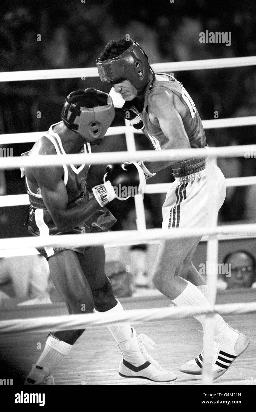 Boxen - Los Angeles Olympischen Spiele - Bantamgewicht - Runde 3 - USA Stockfoto