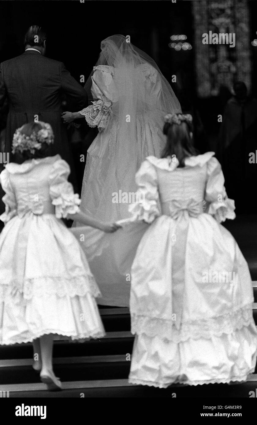Royalty - Prinz von Wales und Dame Diana Spencer Hochzeit - London Stockfoto