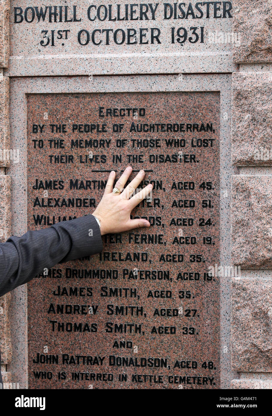 Bowhill Zechen Denkmal Stockfoto