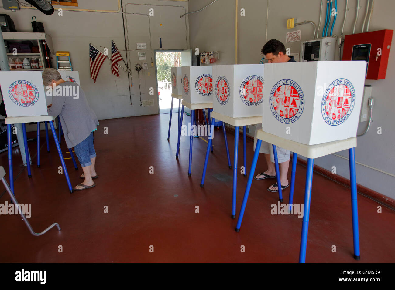 Ventura County, California Bürger entpuppen, Abstimmung Stockfoto